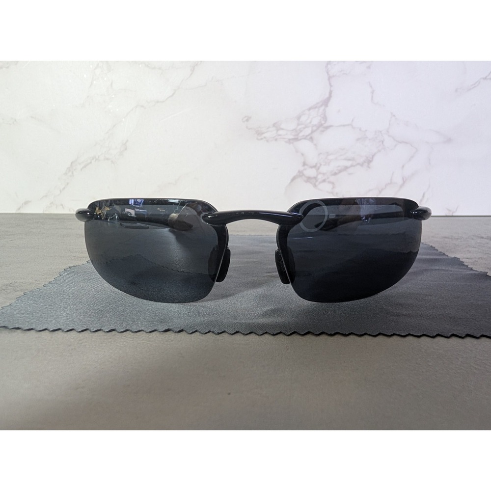 Maui Jim Kanaha MJ 409 02 Black Frame Neutral Grey Polarized Lens Sunglasses